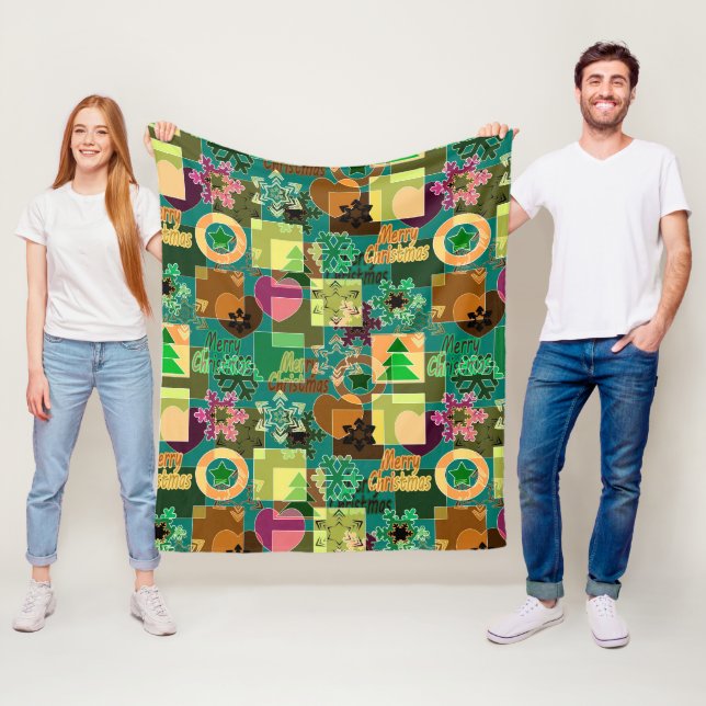 Manta Polar Fresa sin inconvenientes Nochebuena Snowflake colo (In situ)