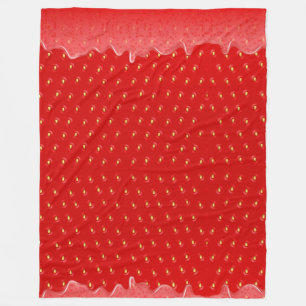 Manta Polar Fresa Textura Fondo Liquido Fruta Jam
