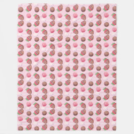 Manta Polar Fresas De Chocolate De Trato Dulce Y Copas De Past