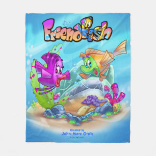 Manta Polar Friend Fish personalizado lindo pez Fleece Blanket