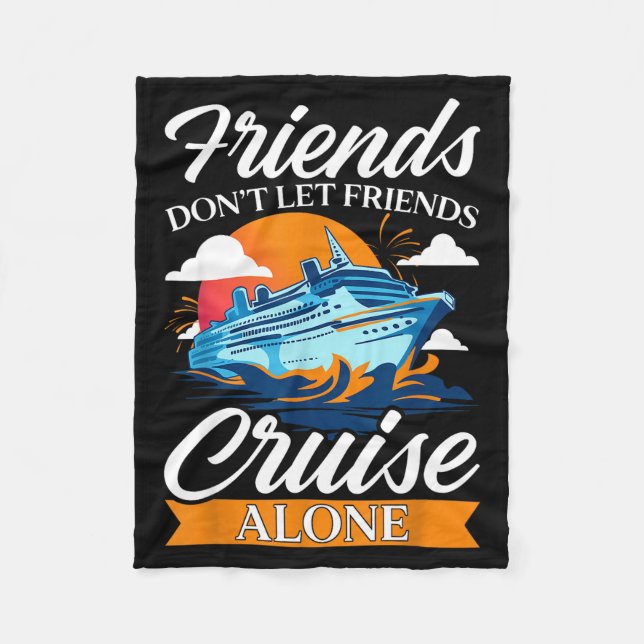 Manta Polar Friends Don't Cruise Alone Funny Cruising Ship Mat (Anverso)
