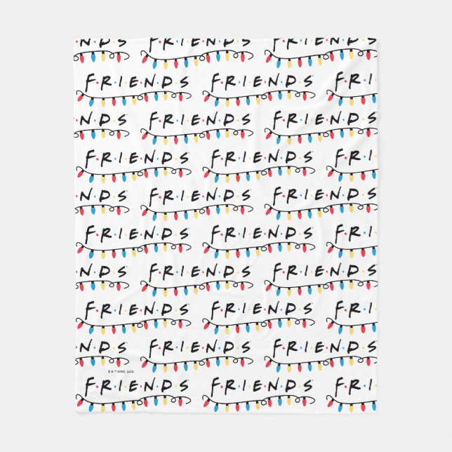 Manta Polar FRIENDS™ | Luces de Navidad Logo (Anverso)