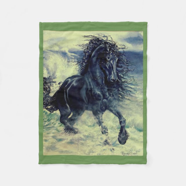 Manta Polar Friesio, el semental de belleza negra, mar torment (Anverso)