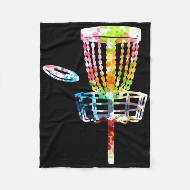 Manta Polar Frisbee de Golf Retro Carrito de Dibujos Disc Golf (Anverso)