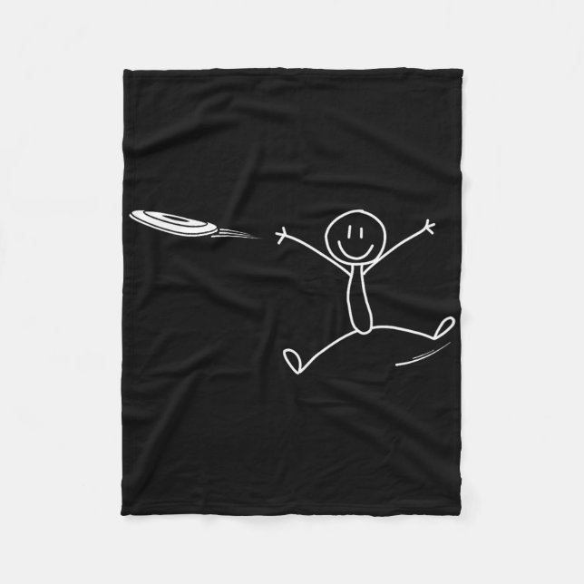 Manta Polar Frisbee Stickman Disc Golf Divertido Ultimate Fris (Anverso)