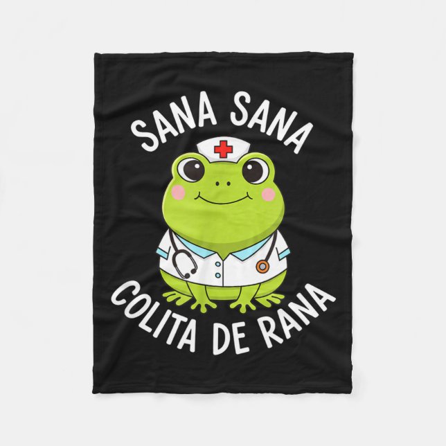 Manta Polar Frog Sana Sana Colita De Rana Frog Mexican Nurse L (Anverso)