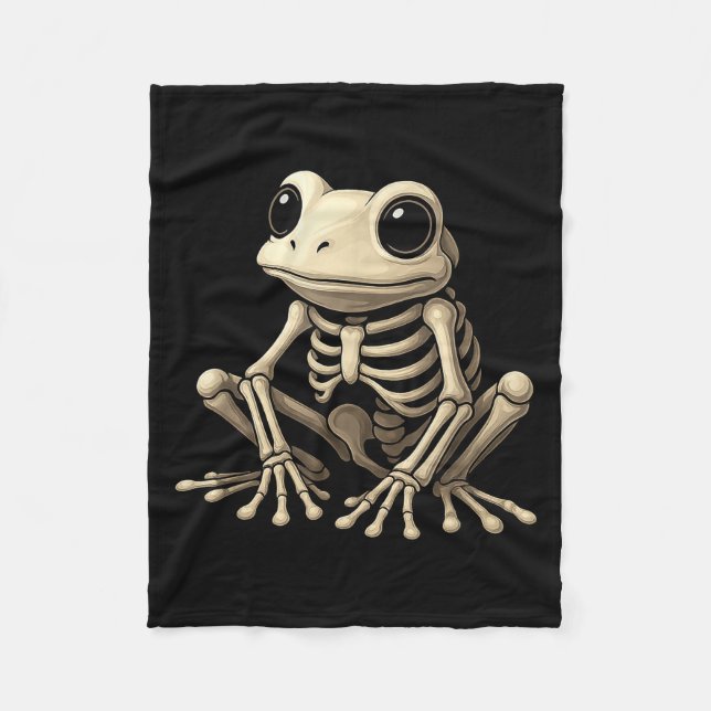 Manta Polar Frog Skeleton Halloween Funny Frog Lover Men Women (Anverso)