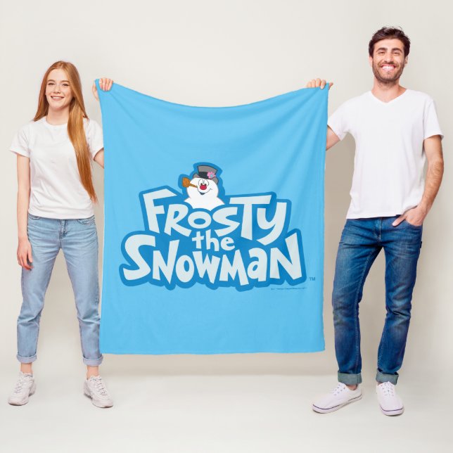 Manta Polar Frosty the Snowman™ | Logotipo apilado congelado (In situ)