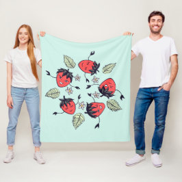 Manta Polar Fruta de Kawaii