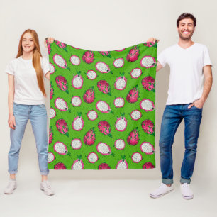 Manta Polar Fruta del dragón rojo en verde