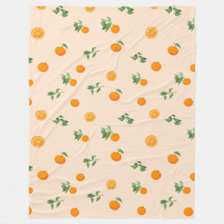 Manta Polar Fruta naranja patrón clásico cítrico