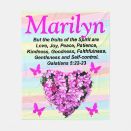 MANTA POLAR FRUTAS DE FLORES ROSAS DEL PERSONALIZADO ESPÍRITU 