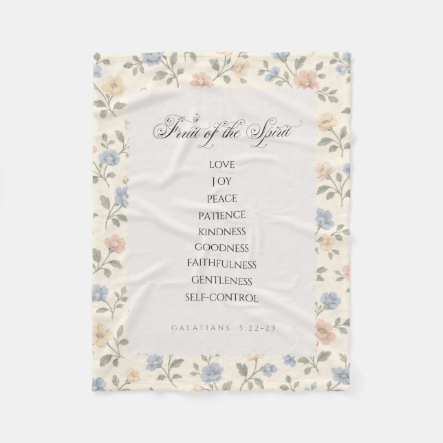 Manta Polar Fruto del Espíritu Gálatas 5:22–23 Versículo Bíbli (Anverso)