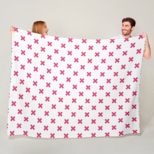 Manta Polar Fuchsia cruza puntos en blanco