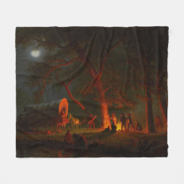 Manta Polar Fuego en el campamento de luz lunar de Oregon Trai