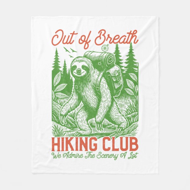 Manta Polar Fuera del Breath Funny Club de Senderismo (Anverso)