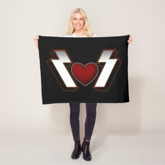 Manta Polar Fuerte corazón Metalizado
