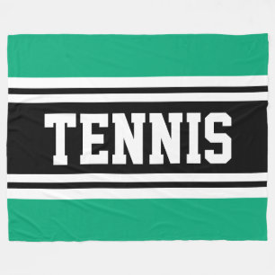 Manta Polar Fun Athletic años 70 Green Blue TenNIS Stripes