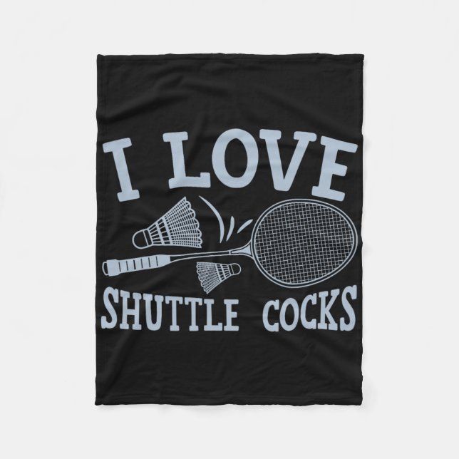 Manta Polar Fun Badminton Player Match Game Chiste (Anverso)