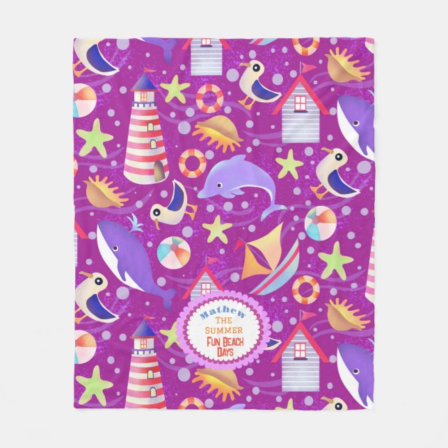 Manta Polar Fun Beach Magenta (Anverso)