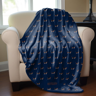Manta Polar Fun Beagle Dogs Pattern