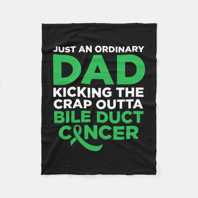 Manta Polar Fun Bile Duct Combatiente De Cáncer Cita Para Papá (Anverso)