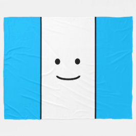 Manta Polar Fun Cute Brillante Cielo Azul Blanco Sonriente Ray
