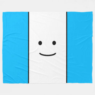 Manta Polar Fun Cute Brillante Cielo Azul Blanco Sonriente Ray