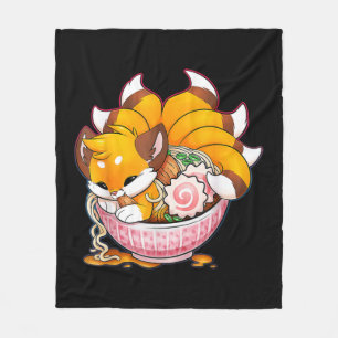 Manta Polar Fun Fox Ramen Noodles Japoneses Cute Kawaii Anime 