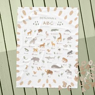 Manta Polar Fun Kids's Wild Animals Fleece Blanket