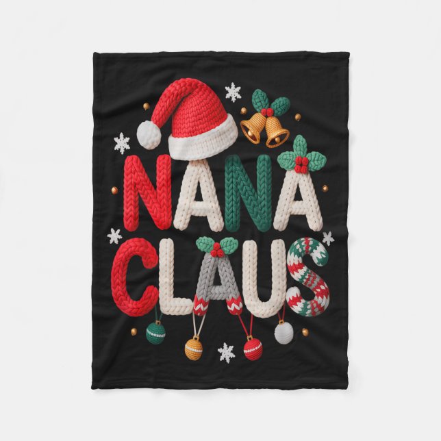 Manta Polar Fun Nana Claus Santa Claus Grandma Family Matching (Anverso)