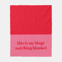 Fun Red Personalizado Rosa Cita Binge Watching