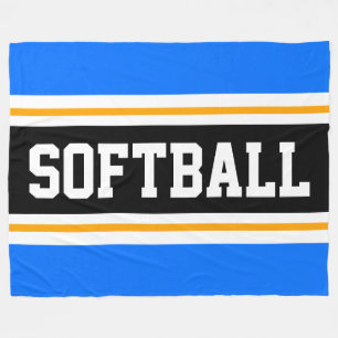 Manta Polar Fun SOFTBALL BRILLANTE Azul franjas atléticas negr