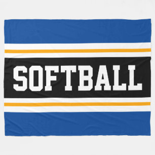 Manta Polar Fun SOFTBALL brillante franjas atléticas negras