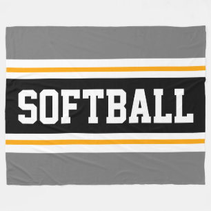 Manta Polar Fun SOFTBALL Gris Black Athletic Stripes de Carrer