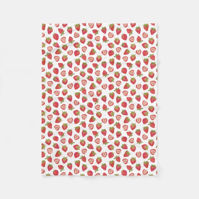Manta Polar Fun Summer Strawberry Pattern (Anverso)