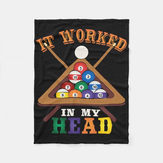 Manta Polar Funcionó En Mi Grupo De Billar Funny Snooker (Anverso)