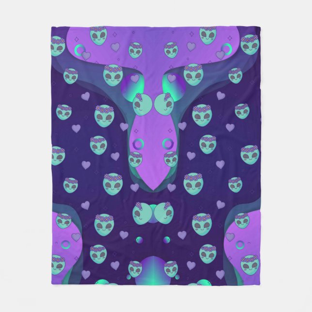 Manta Polar Funda Cosmic Love Fleece (Anverso)