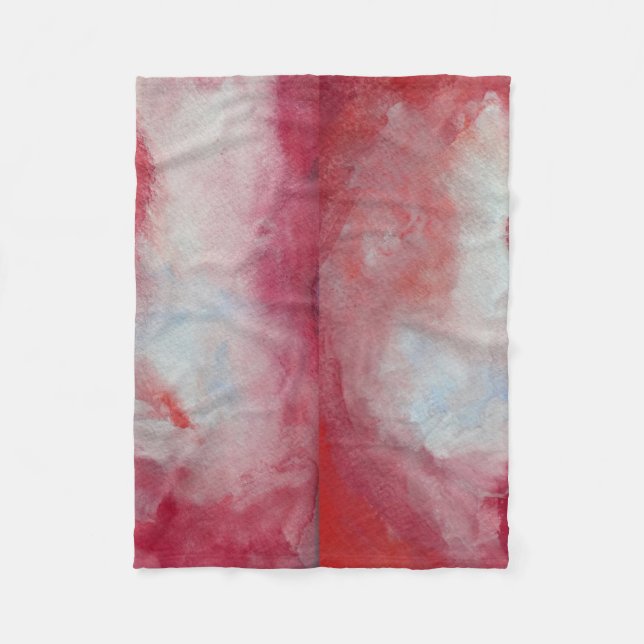 Manta Polar Funda de arte acuático de fusión rosa (Anverso)