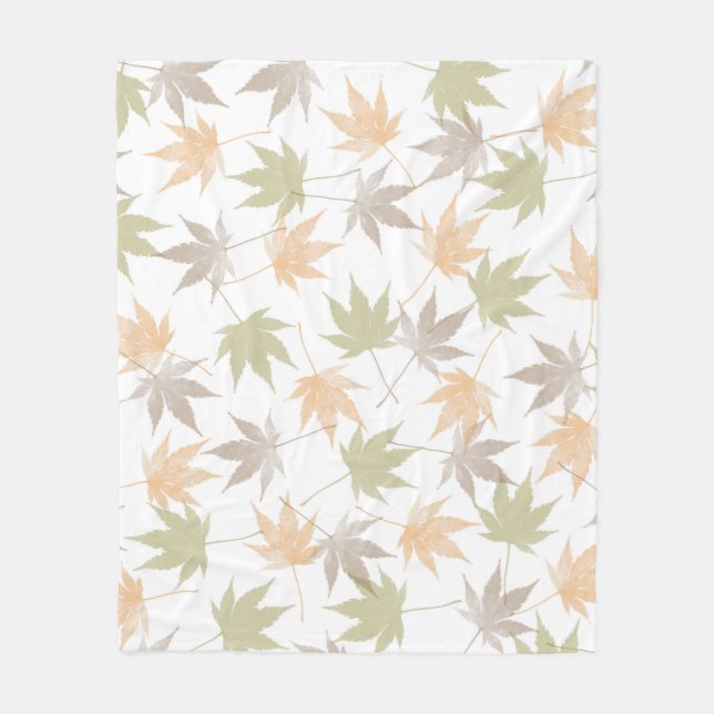 Manta Polar Funda de belleza de hojas de otoño (Anverso)