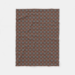 Manta Polar Funda de comprobación de color marrón y negro