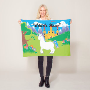 Manta Polar Funda de diseño de unicornio infantil colorida