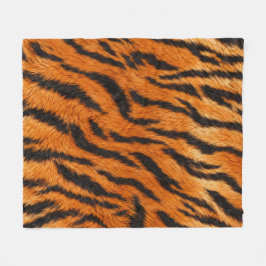 Manta Polar Funda de edredón de impresión de piel de tigre rea