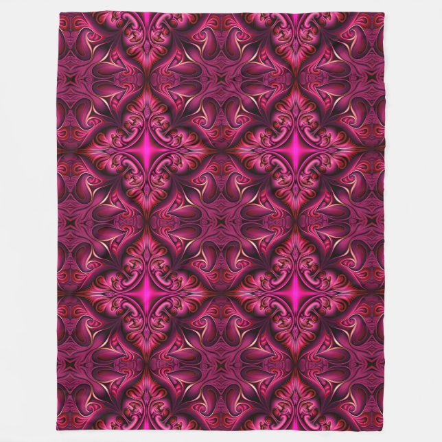 Manta Polar Funda de fleche con estampado morado y cartón (Anverso)