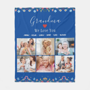 Manta Polar Funda de fletes de nombre personalizado de Collage