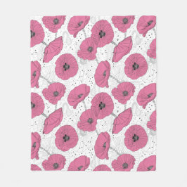 Manta Polar Funda de flor de amapola