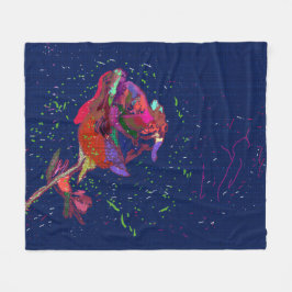 Manta Polar Funda de flor de colores vivos