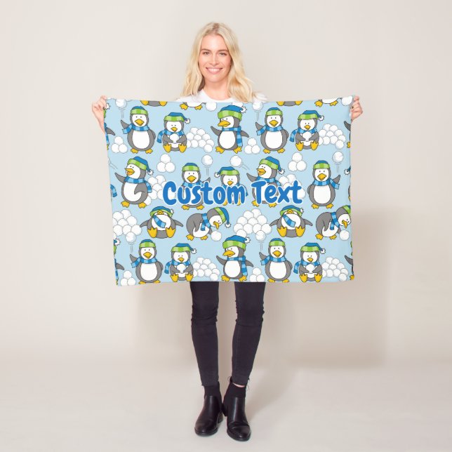 Manta Polar Funda de fondo de pingüinos pequeños (In situ)