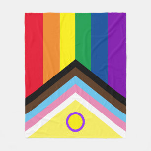 Manta Polar Funda de la bandera del Orgullo de Progreso Inters