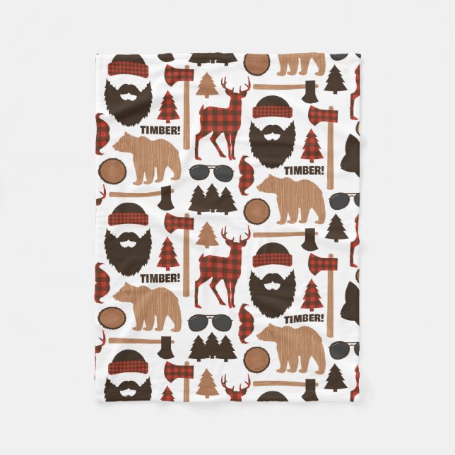 Manta Polar Funda de la flota del patrón de lumberjack (Anverso)